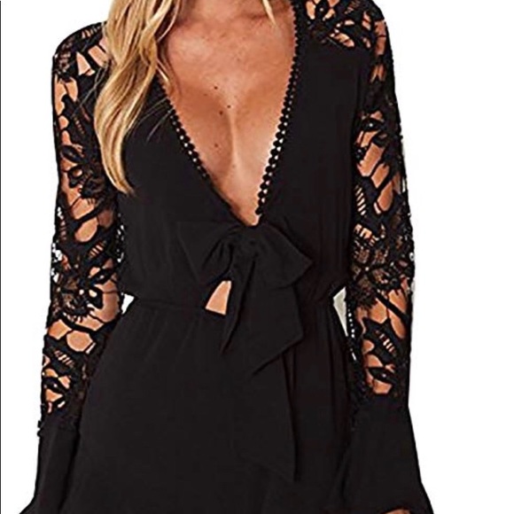Other - Lacey black romper